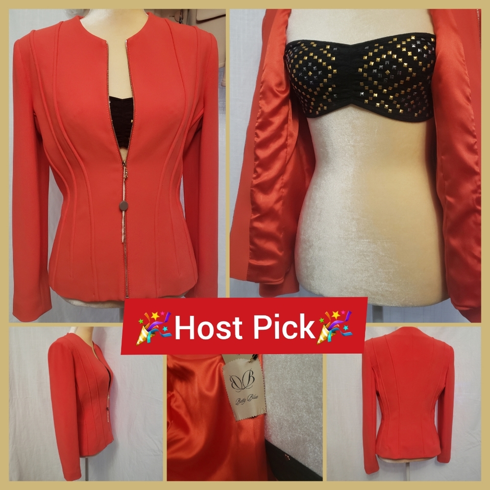Betty Blue Women's Blazer Made in Italy sized EU 42 - Picture 3 of 15